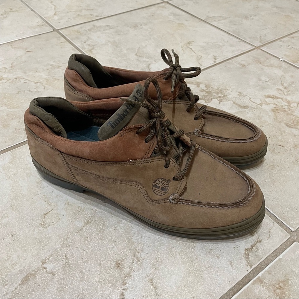 Timberland Brown Leather Lace-Up Oxfords Ankle Shoes Loafers Size 10M